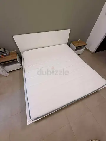 Ikea  King size bed with mattress available in perfect condition
