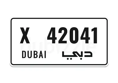 Dubai special number plate X 42041