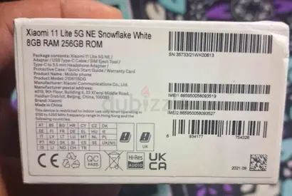 xiomi 11 lite 5g NE 8gb 256 gb