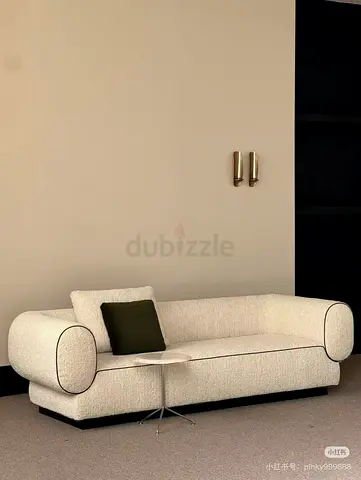 Modern Cream Two-Seater Sofa