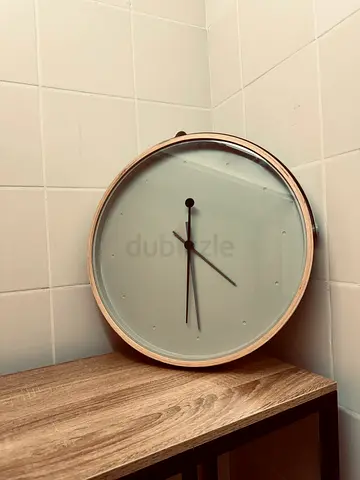 Minimalist Round Wall Clock with Wooden Frame - IKEA