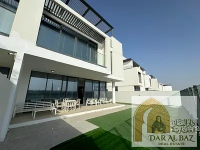 Villa for annual rent in a prime location. The villa has 5 bedrooms, 7 bathrooms, 5 master bedrooms, a maid's room with a master suite, 2 terraces, an
