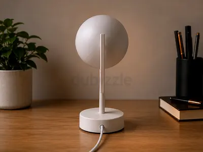 Minimalist White Desk Lamp - Compact Modern Table Light