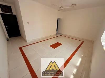 Annual rental 2-bedroom apartment in Al Nakheel 1, Ajman. Very spacious, balcony, 2 bathrooms, family building, no AC, second street from Corniche, ne