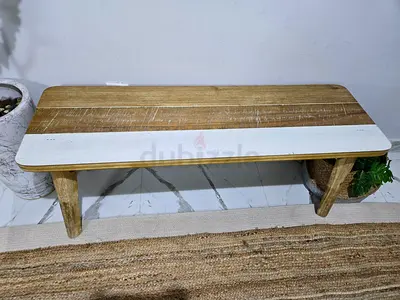 Solid Wood Rustic Bench / Coffee Table - Low Long Seat