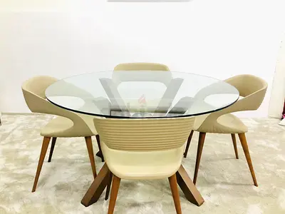 Bellini modern chair and connubia Mikado Dining set