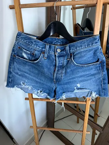 Denim distressed women's shorts - size small/medium
