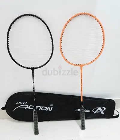 Set of 2 Pro Action Badminton Rackets with Carry Case