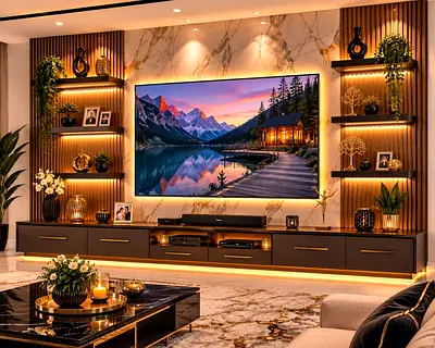 Modern Media Wall design