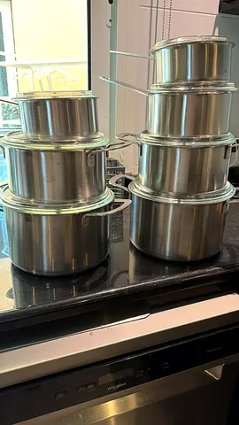 IKEA Stainless Steel Cooking Pots Set with Lids - excellent Condition