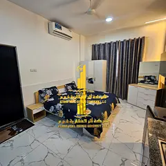 Luxury second-occupancy studio with an open kitchen and open view, fully furnished ✨ Ajman, Al Jur