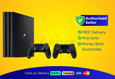 Sony PlayStation 4 - Pro - Black - 1TB with 2 Controller | Brand New |  Warranty | FREE  Delivery