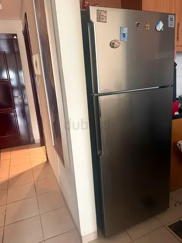 Double door stainless steel refrigerator - excellent condition - Electrolux