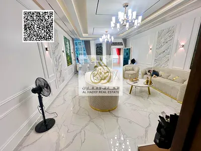 Three-bedroom apartment with a living room for annual rent, furnished, in Al Khor Towers, VIP furnishings and finishing.