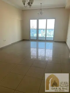 Two bedrooms and a living room for annual rent in Sharjah Al Taawun | Free parking | Free gym and sw