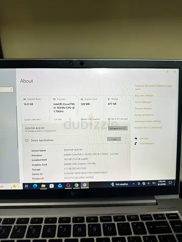 Used Laptop - Intel Core i5, 8GB RAM, 500 GB SSD