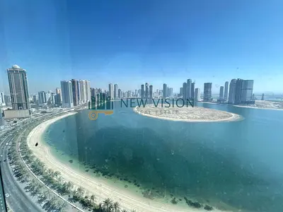 3 غرف إطلالة بحرية كاملة تكييف مجاني جيم مسبح باركينج غرفة خادمة ماستر خزائن بالحائط الخان