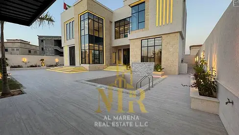 Luxury Two-Story Villa with Roof (Brand New, First Occupancy) - Corner Villa Behind Al Yasmin Park - VIP Finishing with Swimming Pool and Waterfall -