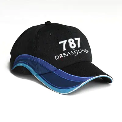 Black 787 Dreamliner Embroidered Baseball Cap and 777-300ER 1:200 Model-New/Boxed