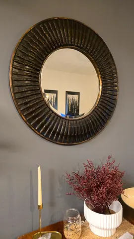 Teak wook mirror