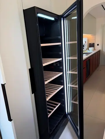 Black Edition Vestfrost 197 Bottles Capacity Dual Zone Temperature Wine Cooler