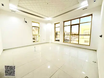 A 5-bedroom villa with master bedrooms is available for annual rent in Al Yasmin, near Al Hamidiya