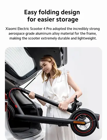 Xiaomi Electric Scooter 4 pro DuraGel Tire, 55km Range, 700W)