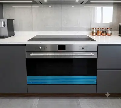 Smeg latest model electric oven and electric cooktop set built-in integrated 90cm.