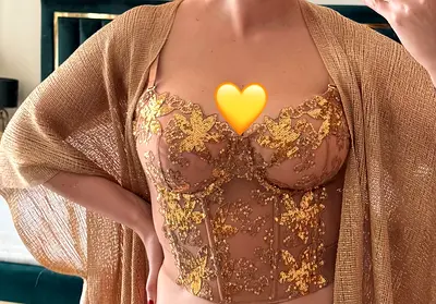 Victoria’s Secret Very Sexy gold corset top