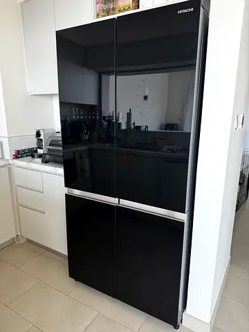 Hitachi Multi Door Refrigerator Black Glass Finish