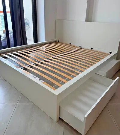 Ikea Malm bed with mattress king size