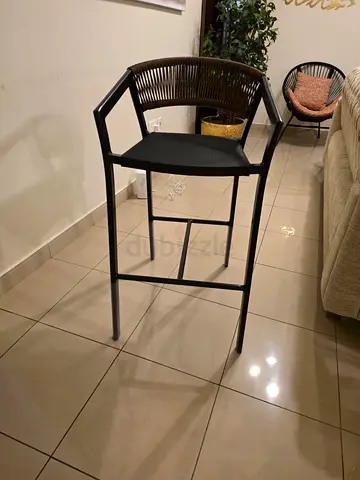 Vacance Barstool With Back , Brand New , Black