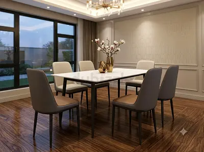 Brand New Marble Top Dining Set 6 Seatr