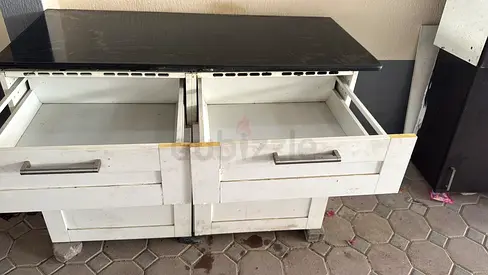 Ikea kitchen cabinets with marble top