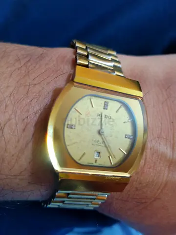 Rado gold-tone men's wristwatch (used) - needs minor cleaning