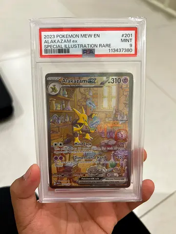 Graded Pokemon card - Alakazam ex SIR - PSA 9