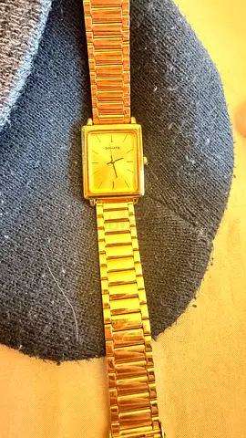Gold-tone rectangular gold shade watch, brand new