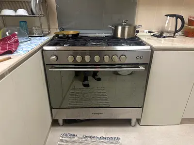 Used Bompani Stainless Steel Gas Cooker with Oven - 5 Burners