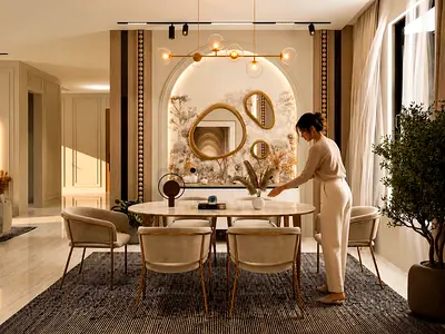 Elegant Dining | Neoclassical Villa Dining Room — Dubai