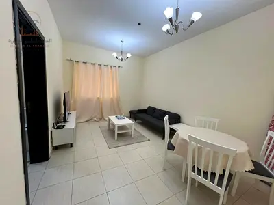 One-bedroom apartment with living room for annual rent fully furnished at a very special price with convenient payment plans including 6 checks