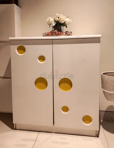White Wooden Shoe Cabinet