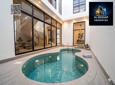 Luxury villa for sale in Al Zahia – Ajman | Corner villa with indoor pool
