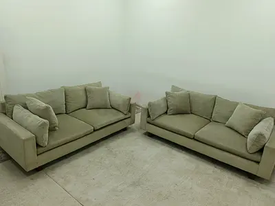 Expensive quality west elm velvet 2+2 seater sofa