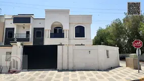 Villa for sale in Ajman, Al Yasmin area, registration included. 5 master bedrooms, majlis, living ro