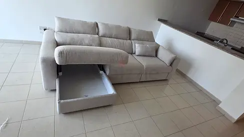 Ikea Eskilstuna L shape sofa Bed Beige