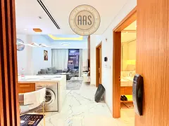 Corner Unit•Pool View Semi-Furnished 1BHK•U-Shape Kitchen•6 Cheques