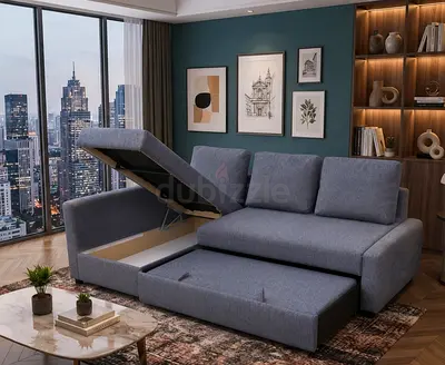 High-quality Sofa Bed with hidden storage. Corner can be installed on either side. Many color choice
