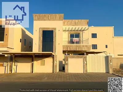 فيلا للبيع في منطقة الزاهيه ارتداد أمام الفيلا للسيارات مع مظله حوش واسع داخل الفيلا تتكون من طابقين ارضي اول مساحه الارض 3014 قدم مربع مساحه ال