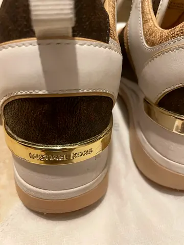 White Michael Kors Wedge Sneakers - Size Unknown, Gently Used