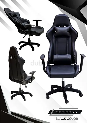 Black Ergonomic Gaming/Office Chair with Lumbar and Head Support